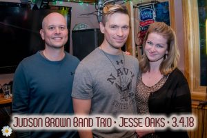 March 2018: Judson Brown Trio perform for patrons in the Main Bar at Jesse Oaks